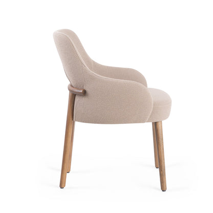 Shir Upholstered Solid Beech Wood Dining Chair